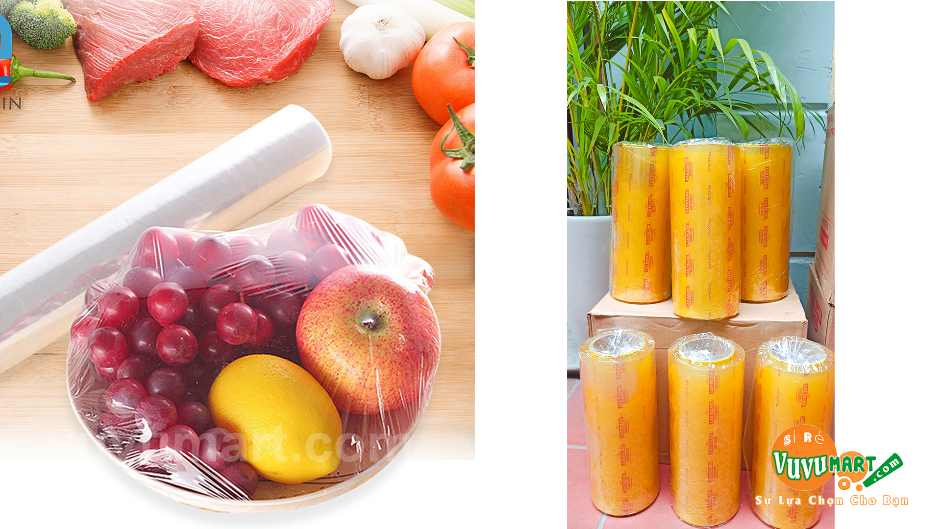 Màng bọc PE hay PVC tốt cho nhà hàng? Chọn theo đúng nhu cầu bếp 45 thử độ bám và độ kéo giãn trên khay thực tế