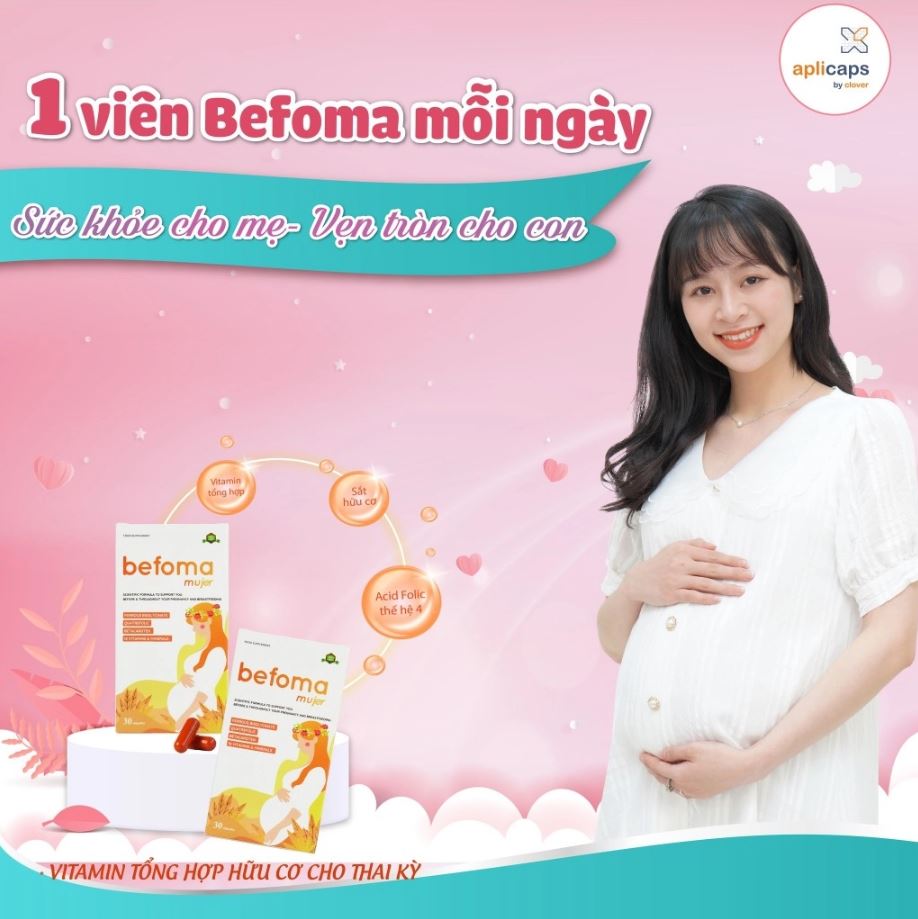 Viên uống bổ sung Vitamin tổng hợp Aplicaps Befoma (30 viên) dành cho phụ nữ mang thai, chuẩn bị mang thai và cho con bú.