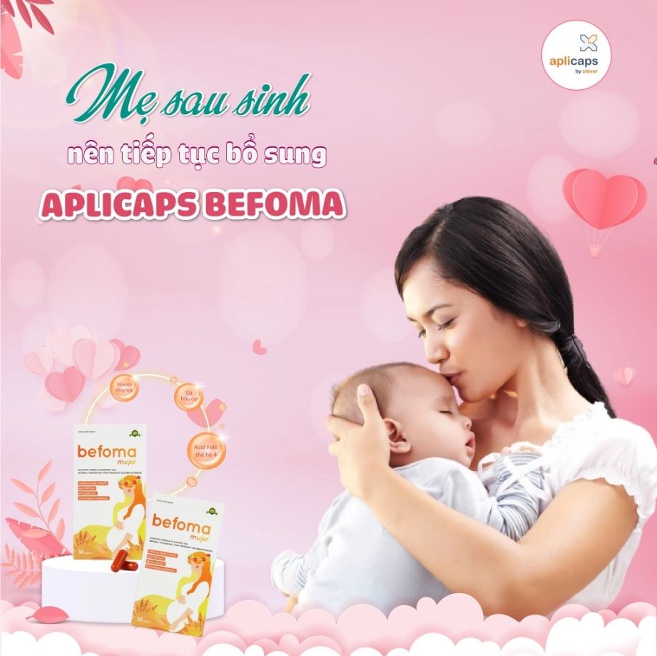 Viên uống bổ sung Vitamin tổng hợp Aplicaps Befoma (30 viên) dành cho phụ nữ mang thai, chuẩn bị mang thai và cho con bú.