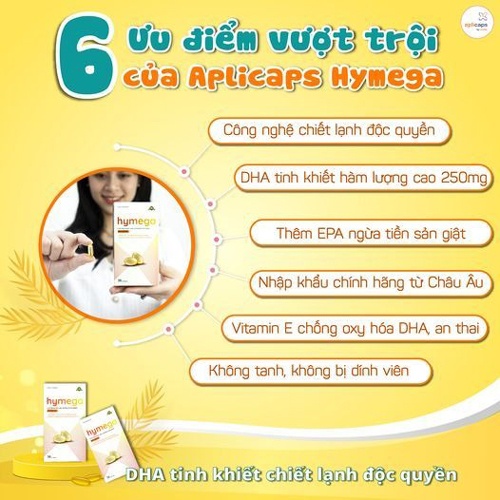 Hymega Aplicaps 30 viên - Viên uống bổ sung DHA cho bà bầu