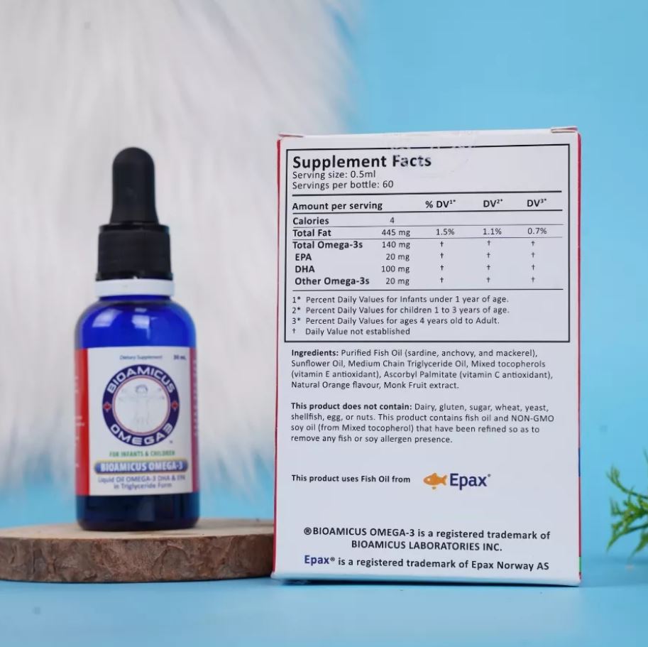 DHA BioAmicus – Dinh dưỡng vàng cho trí não và thị lực trẻ em