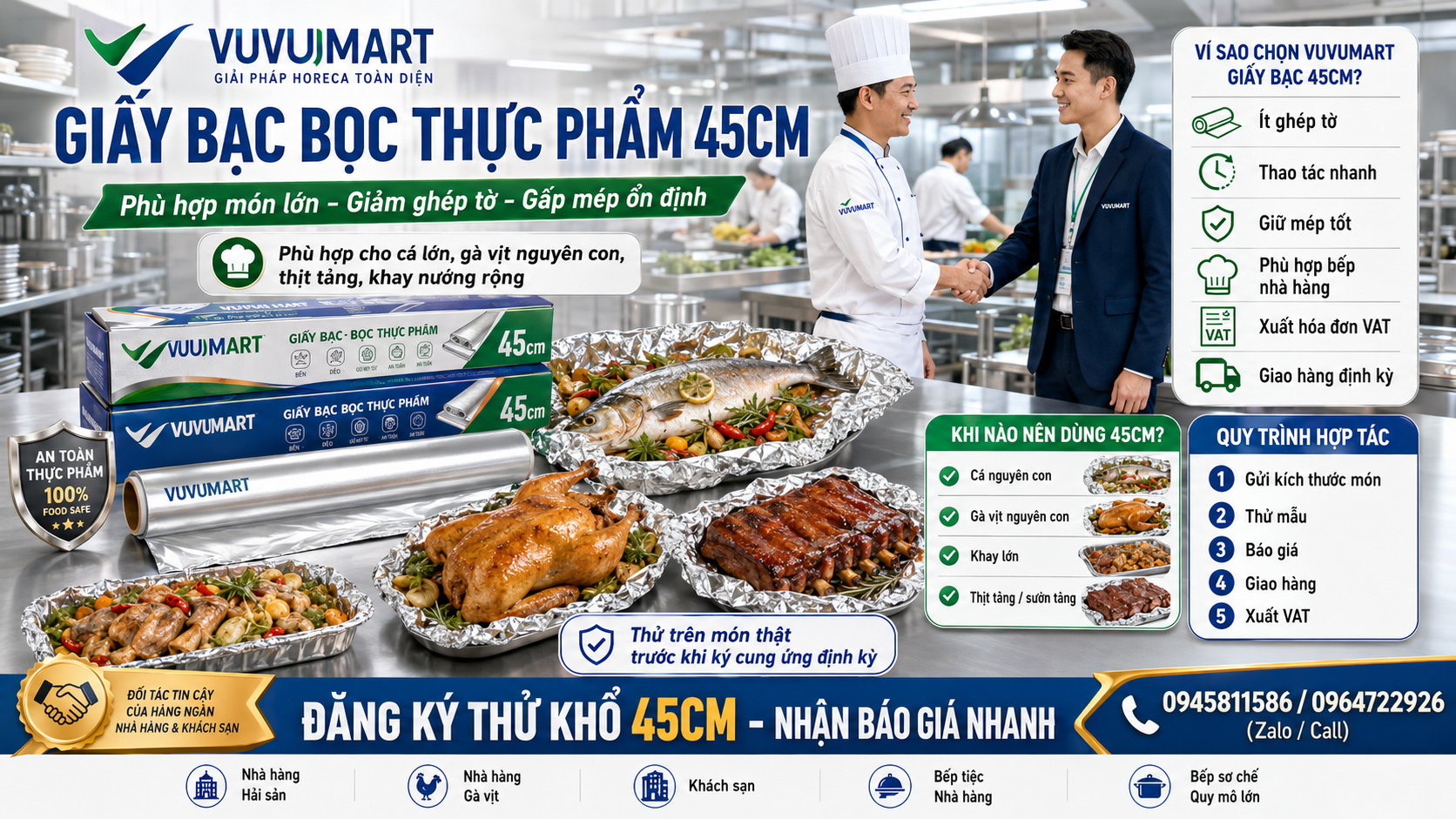 Giấy bạc bọc thực phẩm cuộn lớn: chọn 3kg, 4kg, 5kg hay 6kg? 44 Giấy bạc bọc thực phẩm cuộn lớn chọn 3kg, 4kg, 5kg hay 6kg