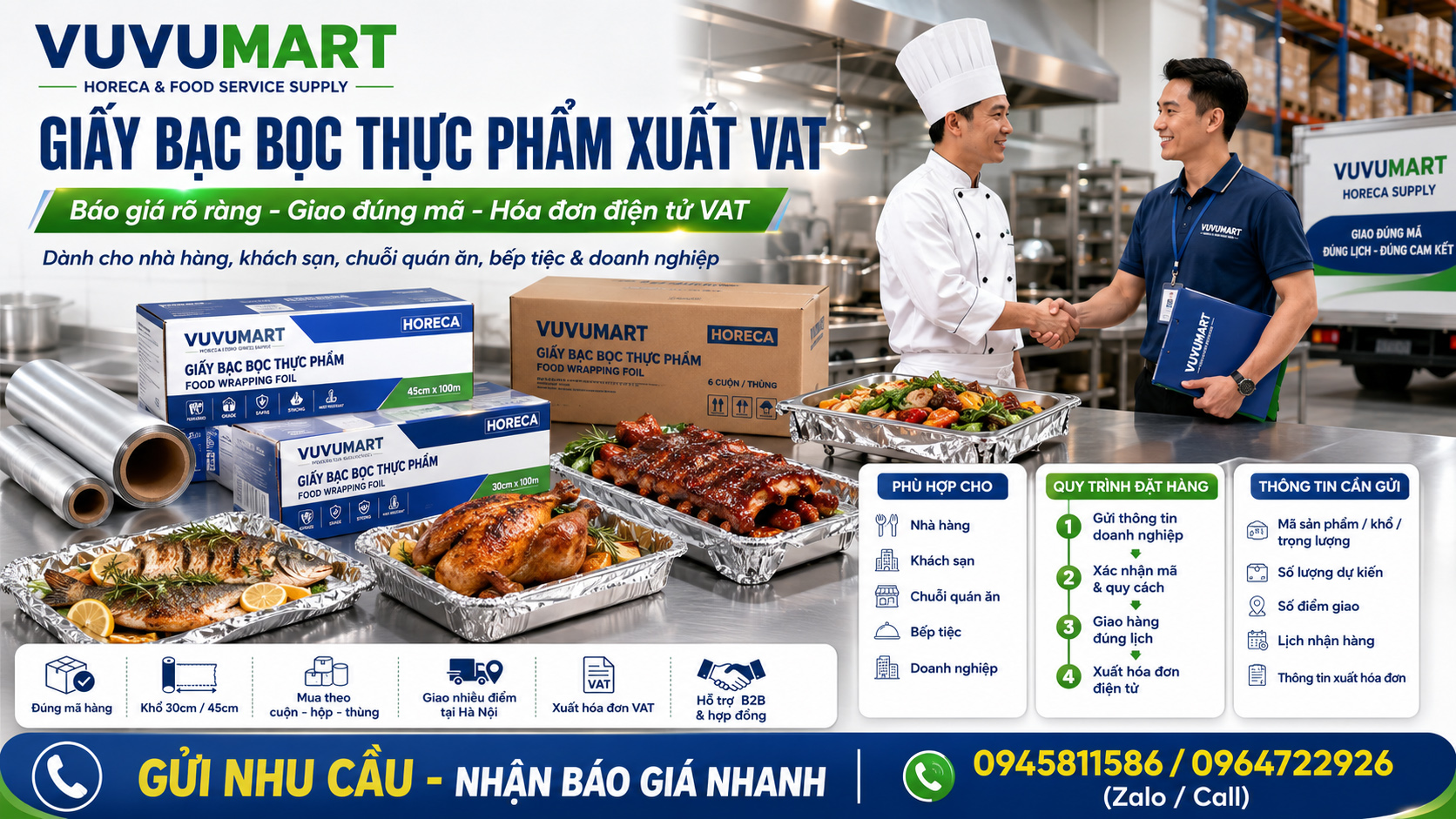 Giấy bạc bọc thực phẩm xuất VAT cho nhà hàng và doanh nghiệp tại Hà Nội 44 Giấy bạc bọc thực phẩm xuất VAT cho nhà hàng và doanh nghiệp tại Hà Nội