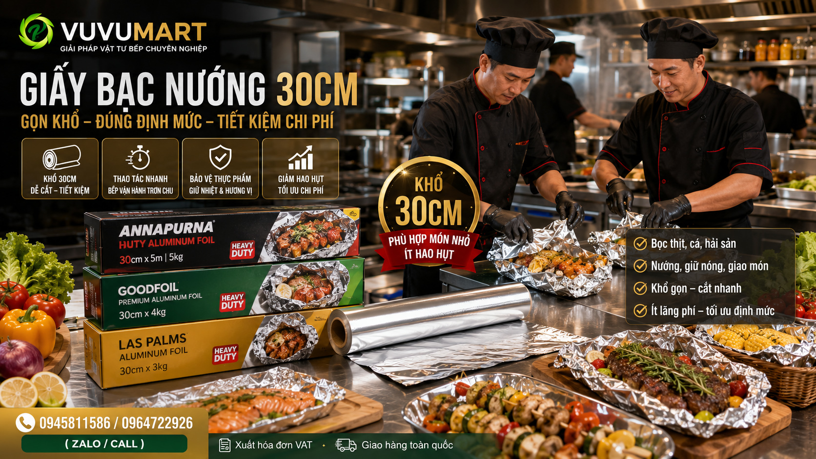 Giấy bạc nướng 30cm cho quán ăn: tối ưu khẩu phần thịt cá nhỏ và vừa 43 Giấy bạc nướng 30cm cho quán ăn tối ưu khẩu phần thịt cá nhỏ và vừa
