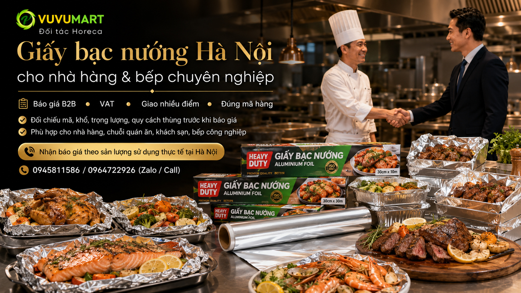Giấy bạc nướng Hà Nội cho nhà hàng: hàng loại dày, VAT và giao định kỳ 43 Giấy bạc nướng Hà Nội cho nhà hàng hàng loại dày, VAT và giao định kỳ