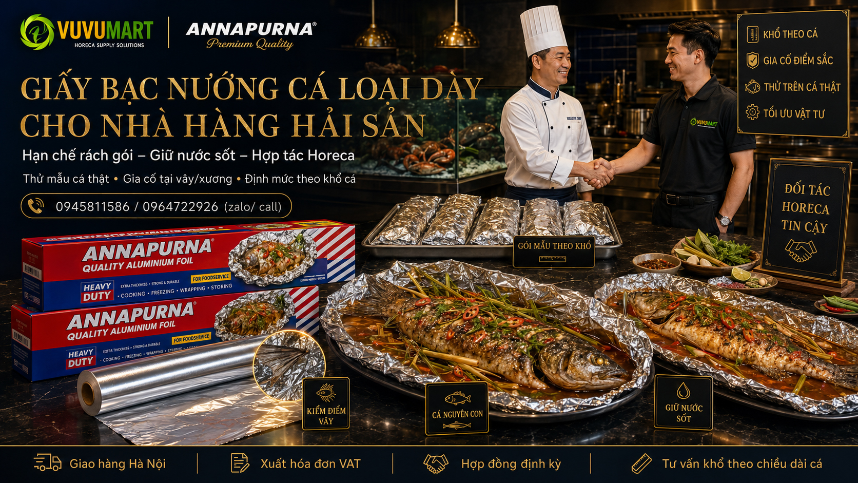 Giấy bạc nướng cá loại dày cho nhà hàng hải sản tại Hà Nội 42 Giấy bạc nướng cá loại dày cho nhà hàng hải sản tại Hà Nội