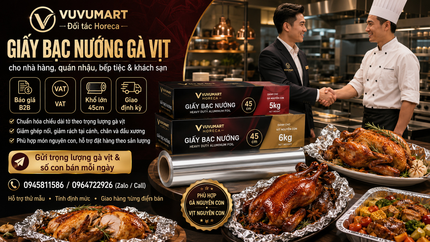 Giấy bạc nướng gà vịt nguyên con cho nhà hàng: chọn khổ rộng và cuộn dày 42 Giấy bạc nướng gà vịt nguyên con cho nhà hàng chọn khổ rộng và cuộn dày