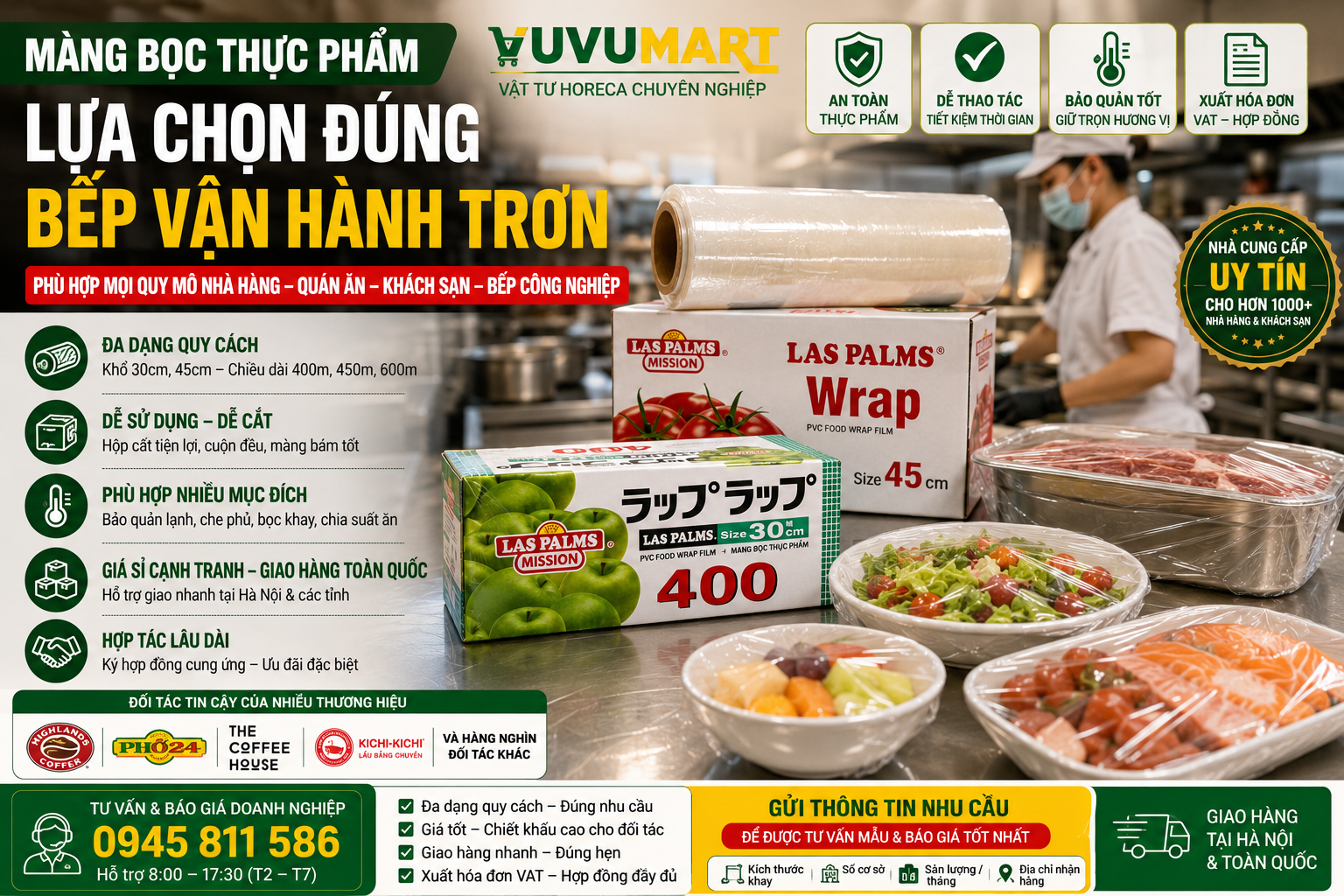 Màng bọc thực phẩm cho nhà hàng tại Hà Nội: báo giá sỉ, VAT và hợp đồng cung ứng 43 Màng bọc thực phẩm cho nhà hàng tại Hà Nội báo giá sỉ, VAT và hợp đồng cung ứng