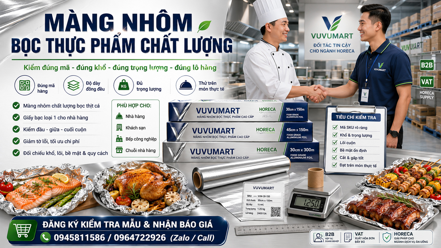 Màng nhôm bọc thực phẩm chất lượng được nhà hàng đánh giá bằng tiêu chí nào? 41 Màng nhôm bọc thực phẩm chất lượng được nhà hàng đánh giá bằng tiêu chí nào