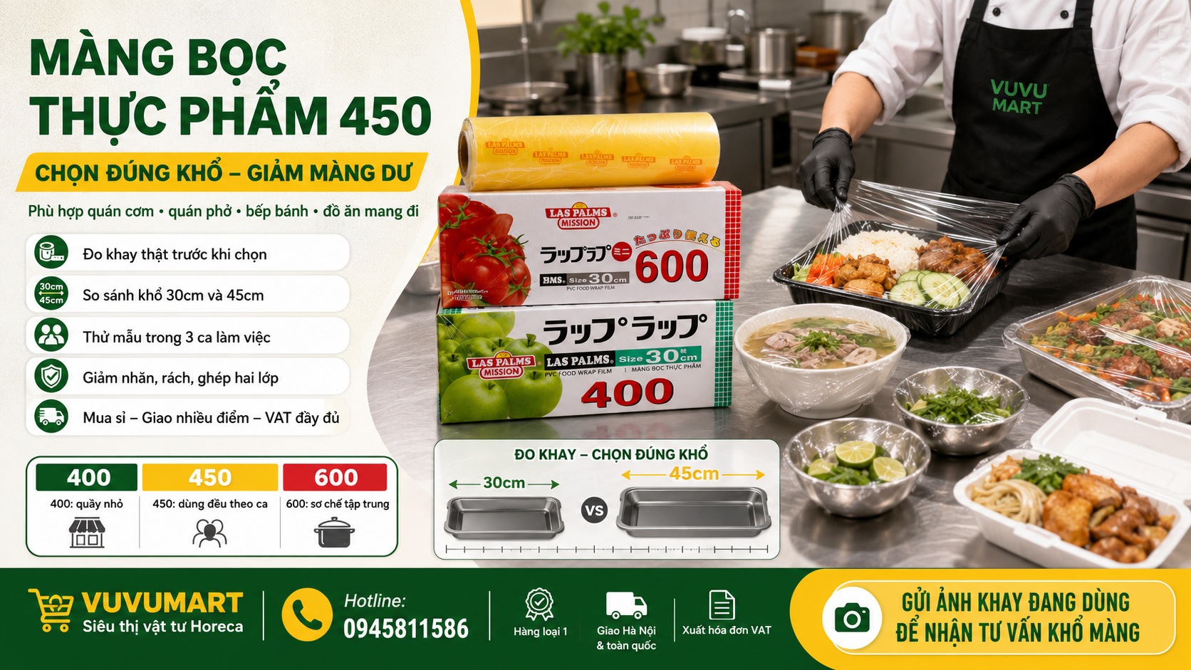 Màng bọc thực phẩm 450 cho quán ăn Hà Nội: chọn đúng khổ, giảm màng dư 43 Màng bọc thực phẩm 450 cho quán ăn Hà Nội: chọn đúng khổ, giảm màng dư