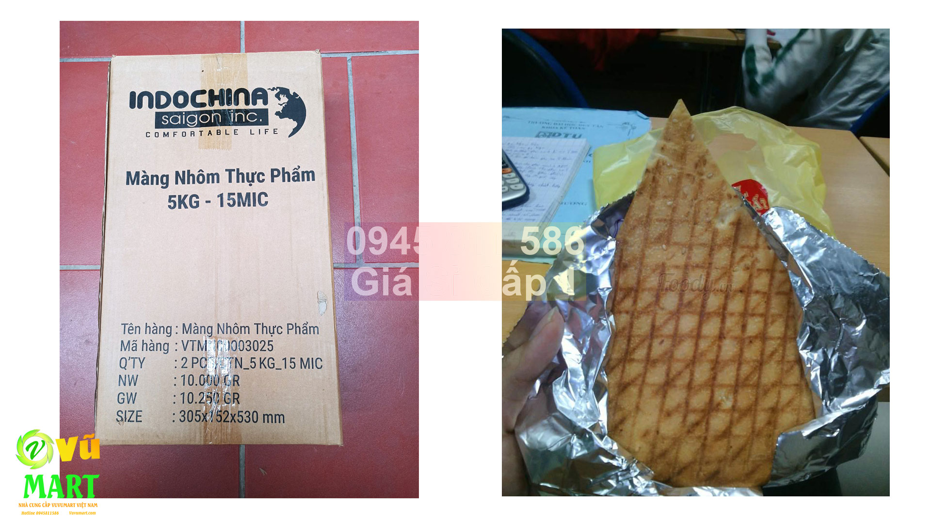 Thùng Giấy Bạc Gói Bánh Mỳ 5kg X 45cm ( Chính Hãng - Giá Sỉ Cấp 1)