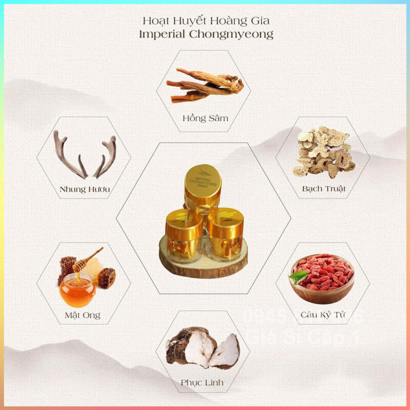 An Cung Hoạt Huyết Hoàng Gia Imperial Chongmyeong Hwan 60 viên x 3,75g