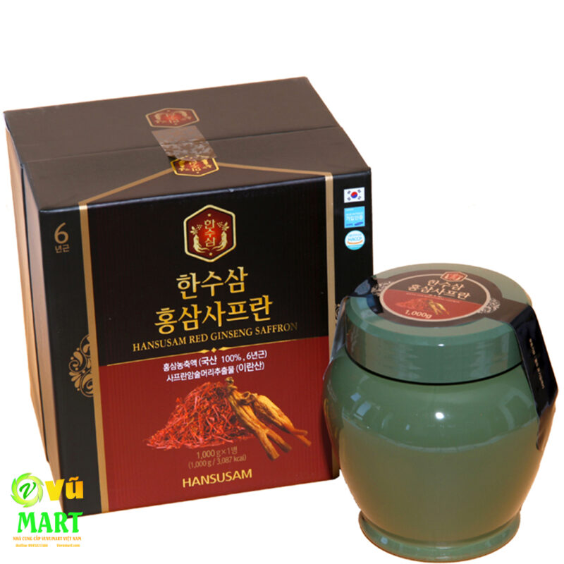 Cao hồng sâm nhụy hoa nghệ tây Hansusam Red Ginseng Saffron - Bổ Khí - Bổ Huyết