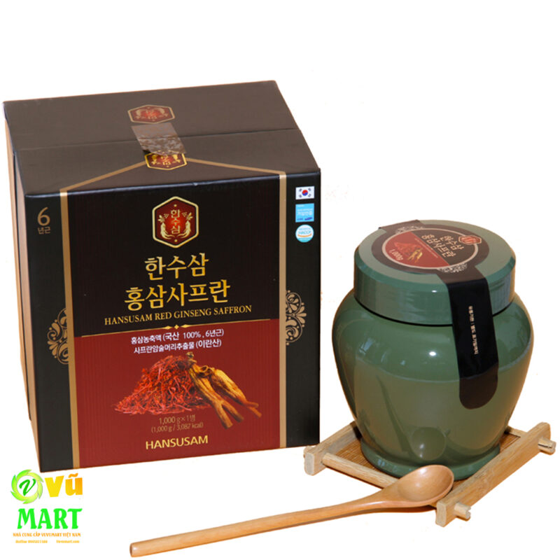 Cao hồng sâm nhụy hoa nghệ tây Hansusam Red Ginseng Saffron - Bổ Khí - Bổ Huyết