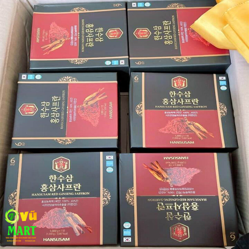 Cao hồng sâm nhụy hoa nghệ tây Hansusam Red Ginseng Saffron - Bổ Khí - Bổ Huyết