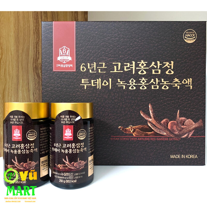 Goryo Cao Hồng Sâm Nhung Hươu Deer Antlers Red Ginseng 250g x 2 lọ - Bổ Cơ Thể 16