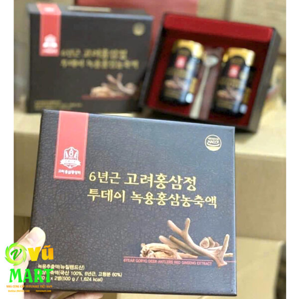 Goryo Cao Hồng Sâm Nhung Hươu Deer Antlers Red Ginseng 250g x 2 lọ - Bổ Cơ Thể 5