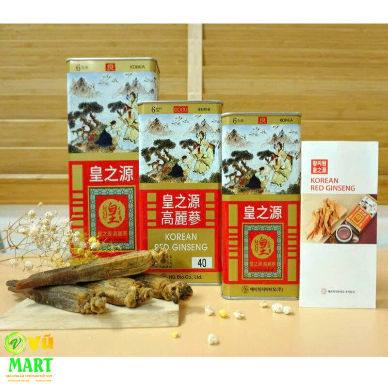 [Mua Nhiều] Hồng Sâm Củ Khô HG Bio Korean 300gr Red Ginseng Hộp Thiếc 10 củ - Giá Rẻ Sỉ Cấp 1 18