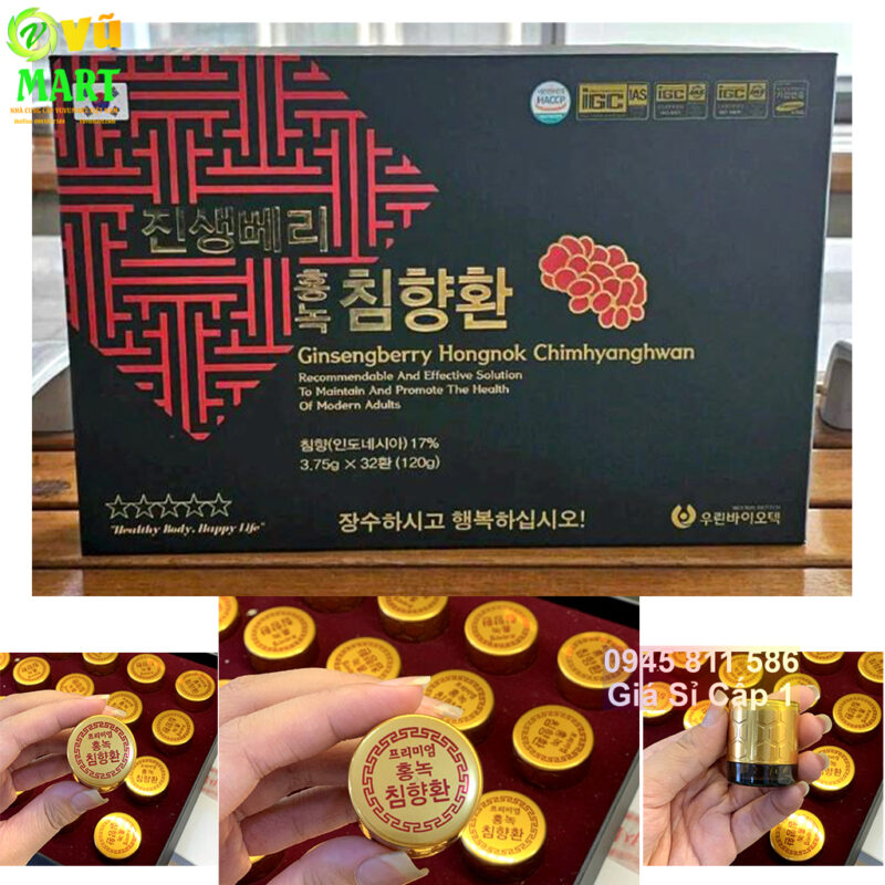 [ Giá Sỉ ] Trầm Hương Bổ Não Hoàn 3,75 x 32 Viên Ginseng Berry Hongnok Chimhyanghwan