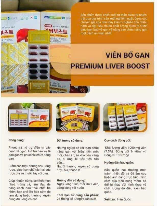 Viên Uống Bổ Gan Thải Độc HANMI Hàn Quốc Hộp 60 Viên (Premium Liver Boost) - Bổ Gan Khỏe Gan 51