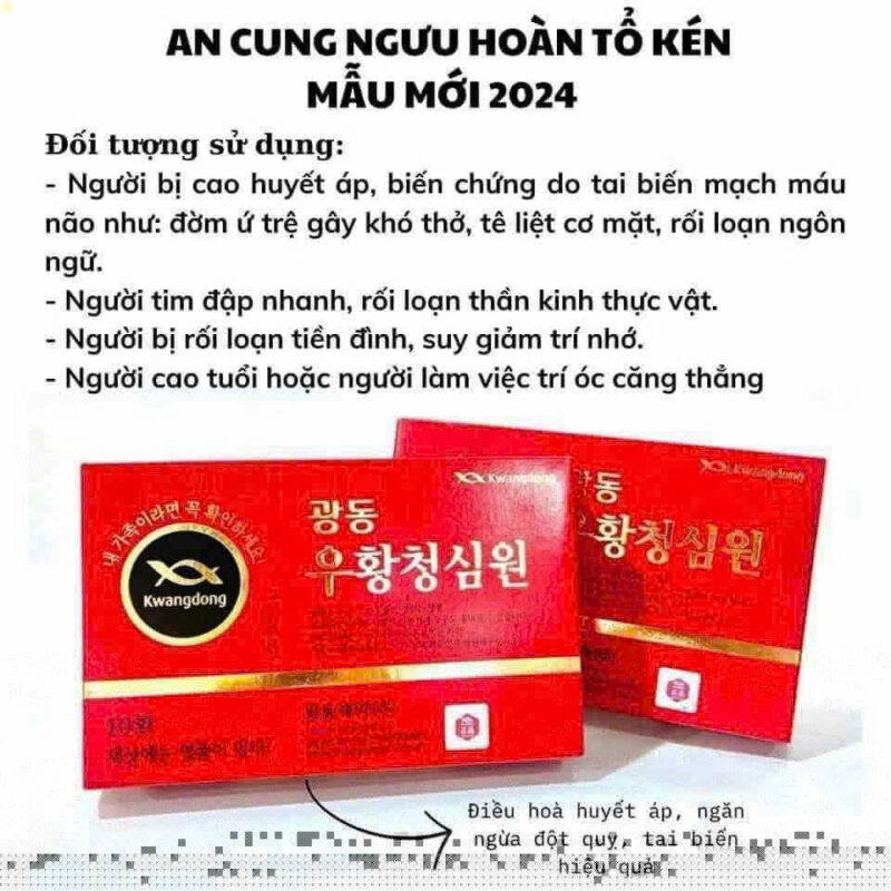 An Cung Ngưu Bổ Não Kwangdong hỗ trợ phục hồi di chứng sau đột quỵ