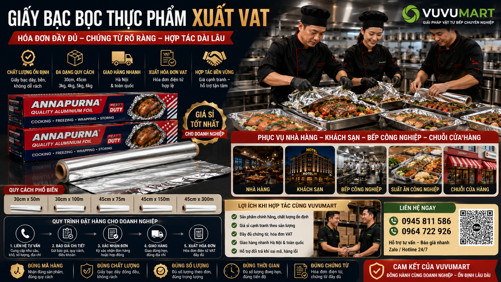 Giấy bạc bọc thực phẩm thịt cá chuẩn hóa khu sơ chế và chia phần