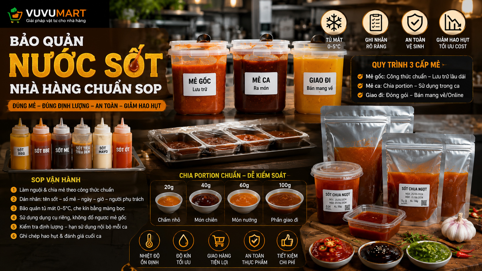 Bảo Quản Nước Sốt Nhà Hàng: Chia Mẻ Gốc, Mẻ Ca, Gói Giao Đi 45 Bảo Quản Nước Sốt Nhà Hàng Chia Mẻ Gốc, Mẻ Ca, Gói Giao Đi