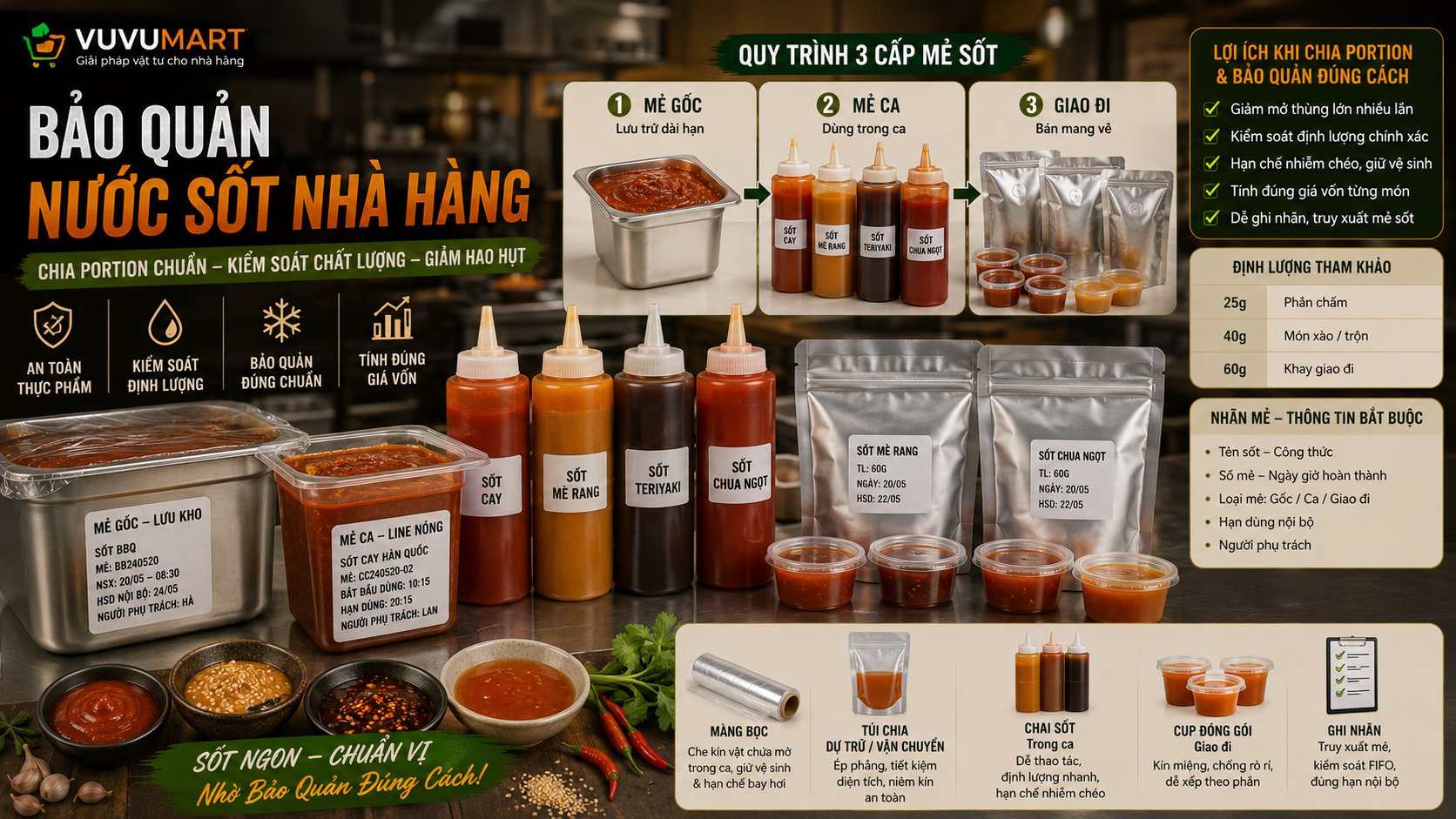 Bảo Quản Nước Sốt Nhà Hàng: Chia Mẻ Gốc, Mẻ Ca, Gói Giao Đi 44 Bảo Quản Nước Sốt Nhà Hàng Chia Mẻ Gốc, Mẻ Ca, Gói Giao Đi