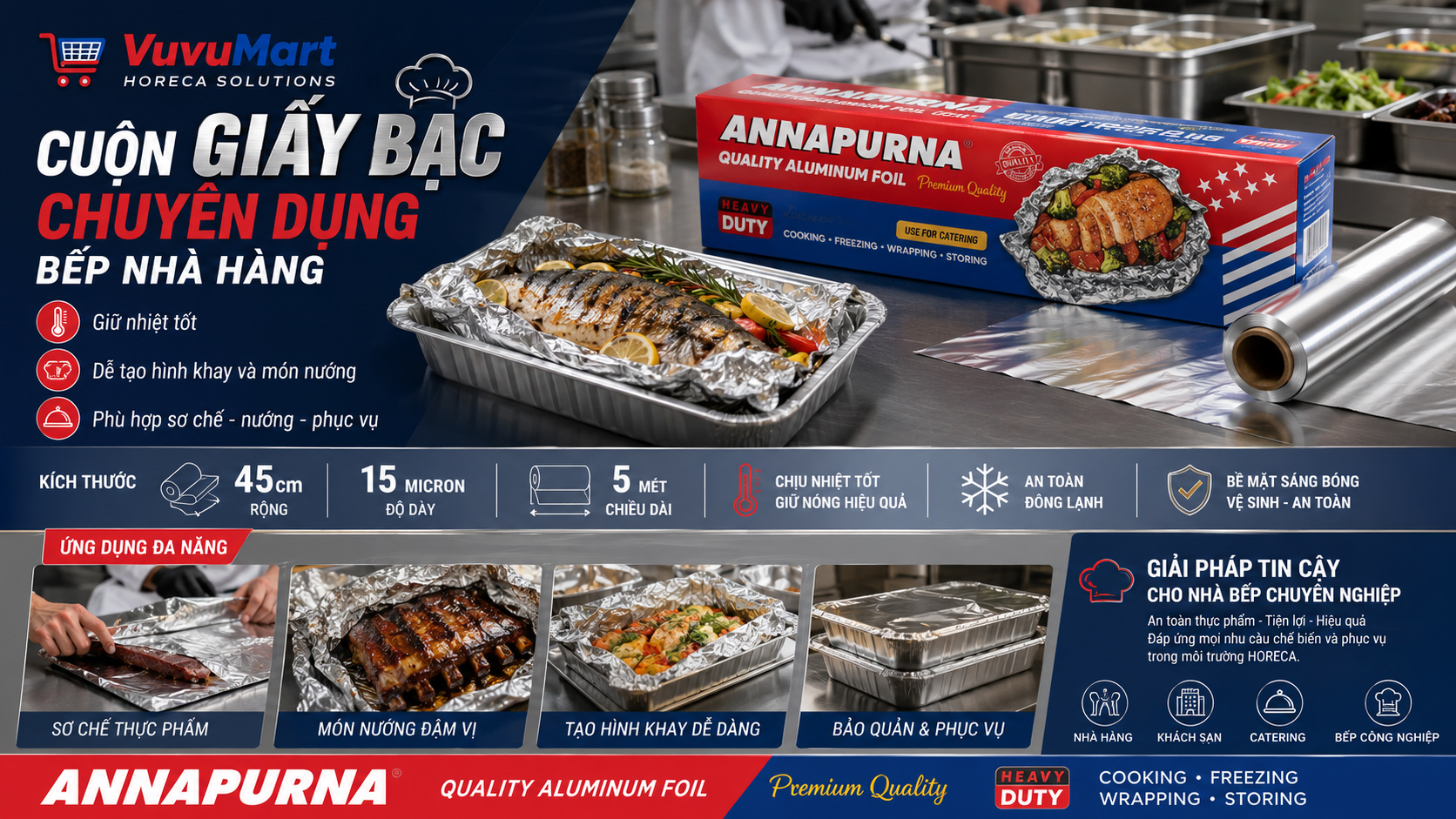 Cuộn Giấy Bạc 5kg: Đừng So Chỉ Theo Cân Nặng, Hãy Tính Mét Vuông Dùng Được 45 Cuộn Giấy Bạc 5kg Đừng So Chỉ Theo Cân Nặng, Hãy Tính Mét Vuông Dùng Được