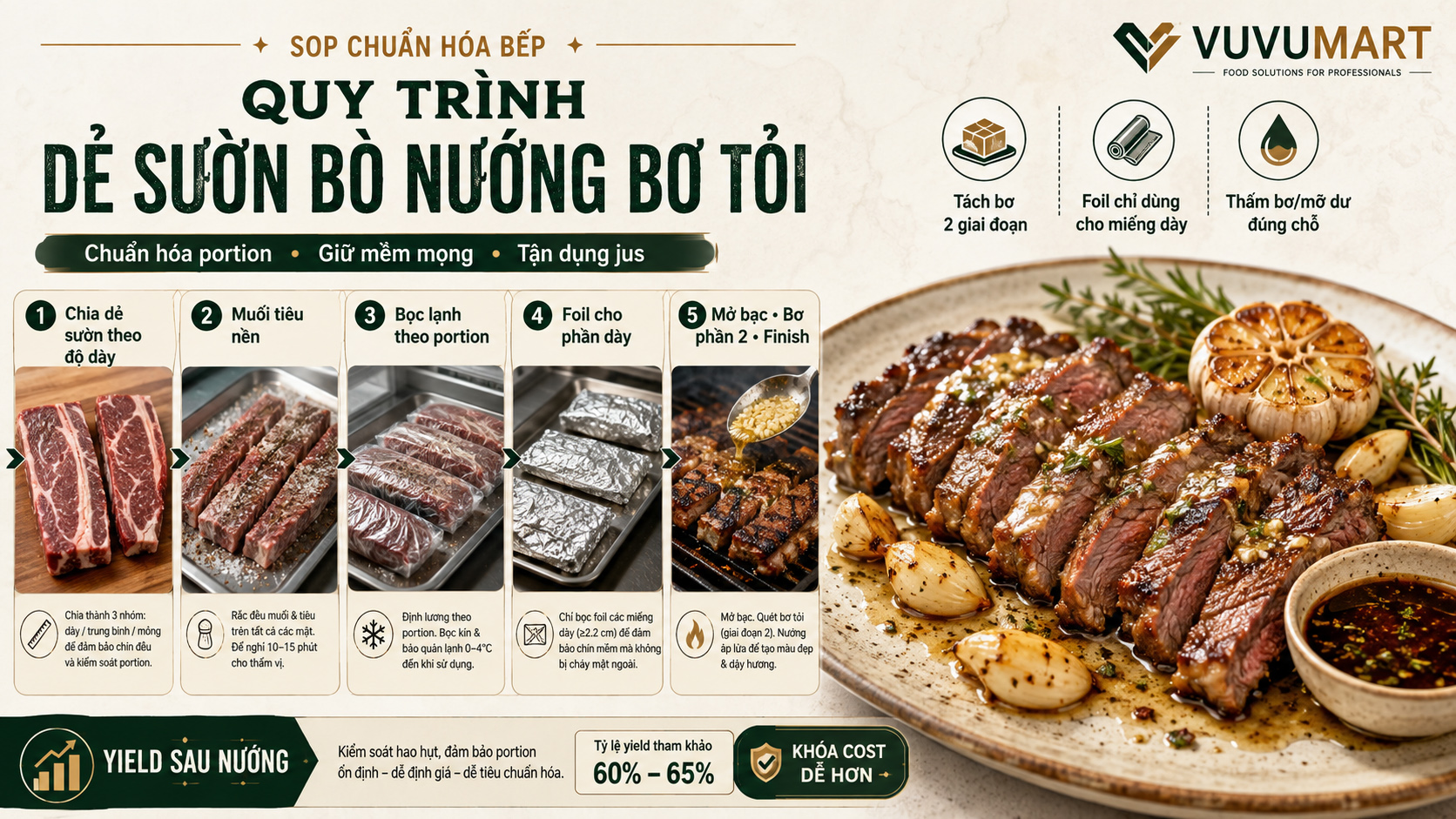 Dẻ sườn bò nướng bơ tỏi xém cạnh, mềm mọng và thơm nức khi mở giấy bạc 42 Dẻ sườn bò nướng bơ tỏi xém cạnh, mềm mọng và thơm nức khi mở giấy bạc