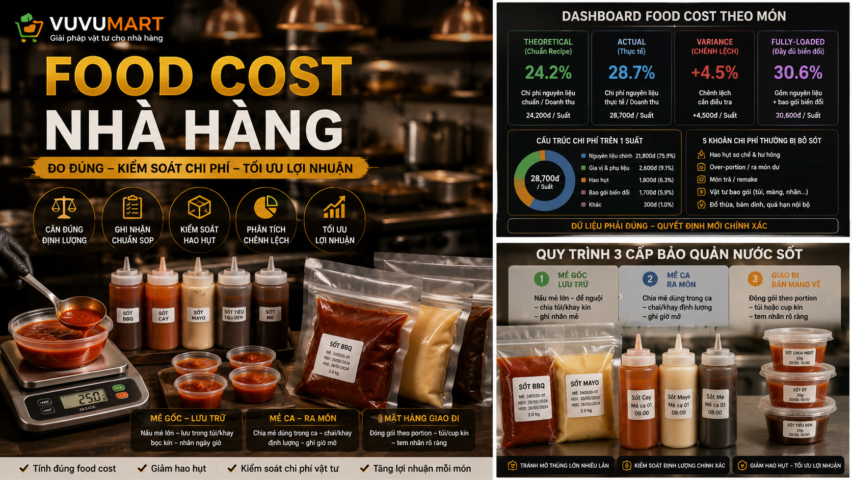 Food Cost Nhà Hàng Tính Đúng Hao Hụt, Túi Và Màng Bọc