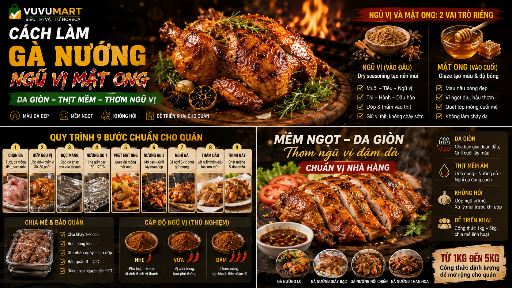 Gà nướng ngũ vị mật ong nâu bóng, da giòn mà thịt vẫn mọng nước 42 Gà nướng ngũ vị mật ong nâu bóng, da giòn mà thịt vẫn mọng nước