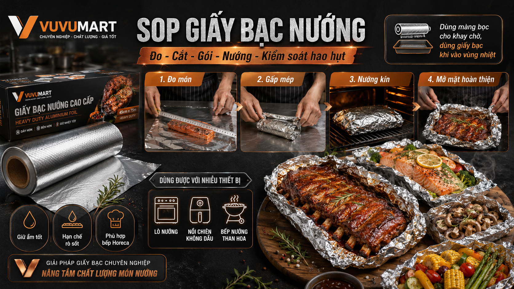 Giấy Bạc Nướng: Chọn Đúng Khổ, Đúng Món, Không Rách Và Không Lãng Phí 41 Giấy Bạc Nướng Chọn Đúng Khổ, Đúng Món, Không Rách Và Không Lãng Phí