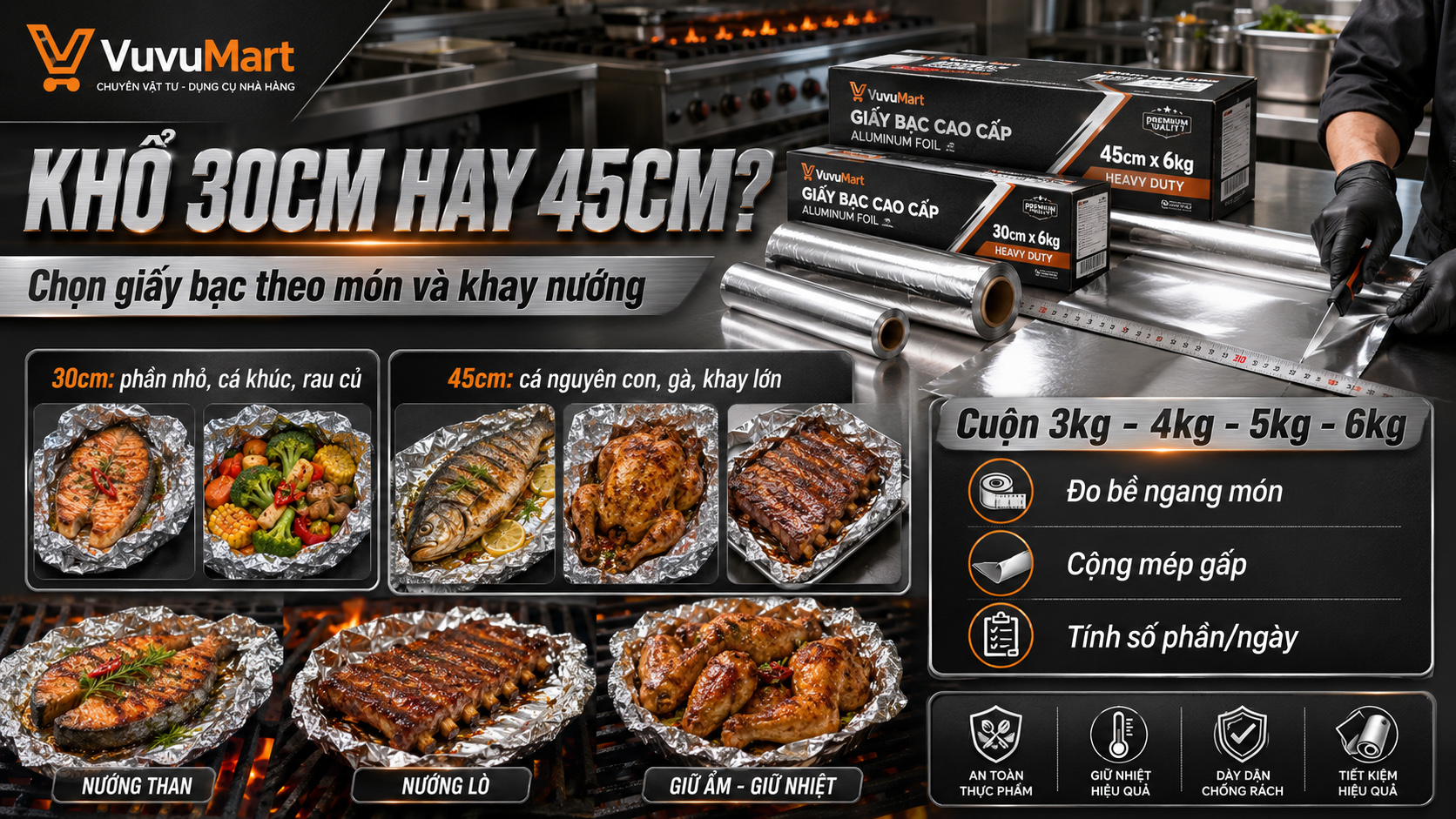 Giấy Bạc Nướng: Chọn Đúng Khổ, Đúng Món, Không Rách Và Không Lãng Phí 42 Giấy Bạc Nướng Chọn Đúng Khổ, Đúng Món, Không Rách Và Không Lãng Phí