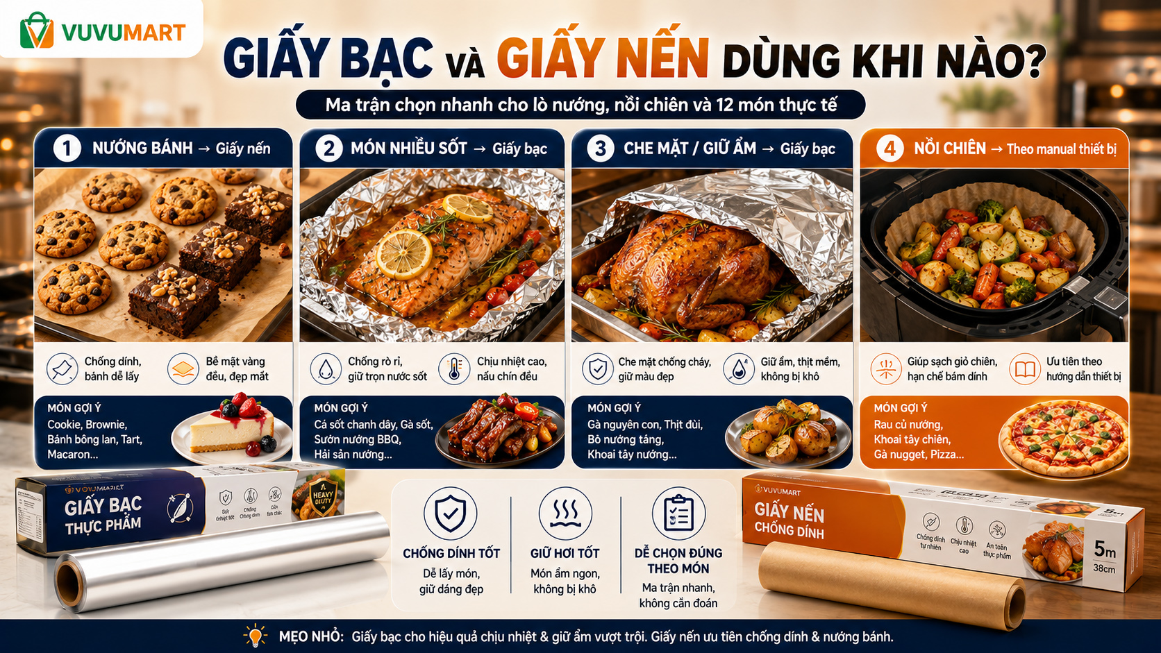 Giấy Bạc Và Giấy Nến Khác Nhau Thế Nào? Bảng Chọn Theo 12 Món Thực Tế 42 Giấy Bạc Và Giấy Nến Khác Nhau Thế Nào Bảng Chọn Theo 12 Món Thực Tế