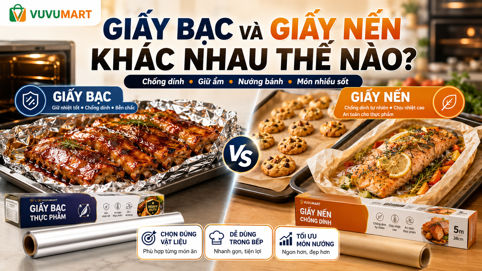 Giấy Bạc Và Giấy Nến Khác Nhau Thế Nào Bảng Chọn Theo 12 Món Thực Tế