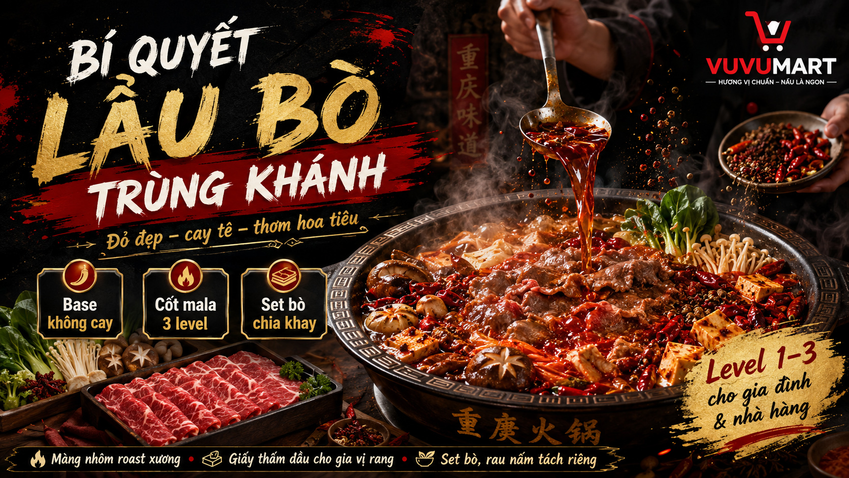 Lẩu bò Trùng Khánh đỏ cay tê, thơm hoa tiêu nhưng vẫn dễ ăn với gia đình Việt 44 Lẩu bò Trùng Khánh đỏ cay tê, thơm hoa tiêu nhưng vẫn dễ ăn với gia đình Việt