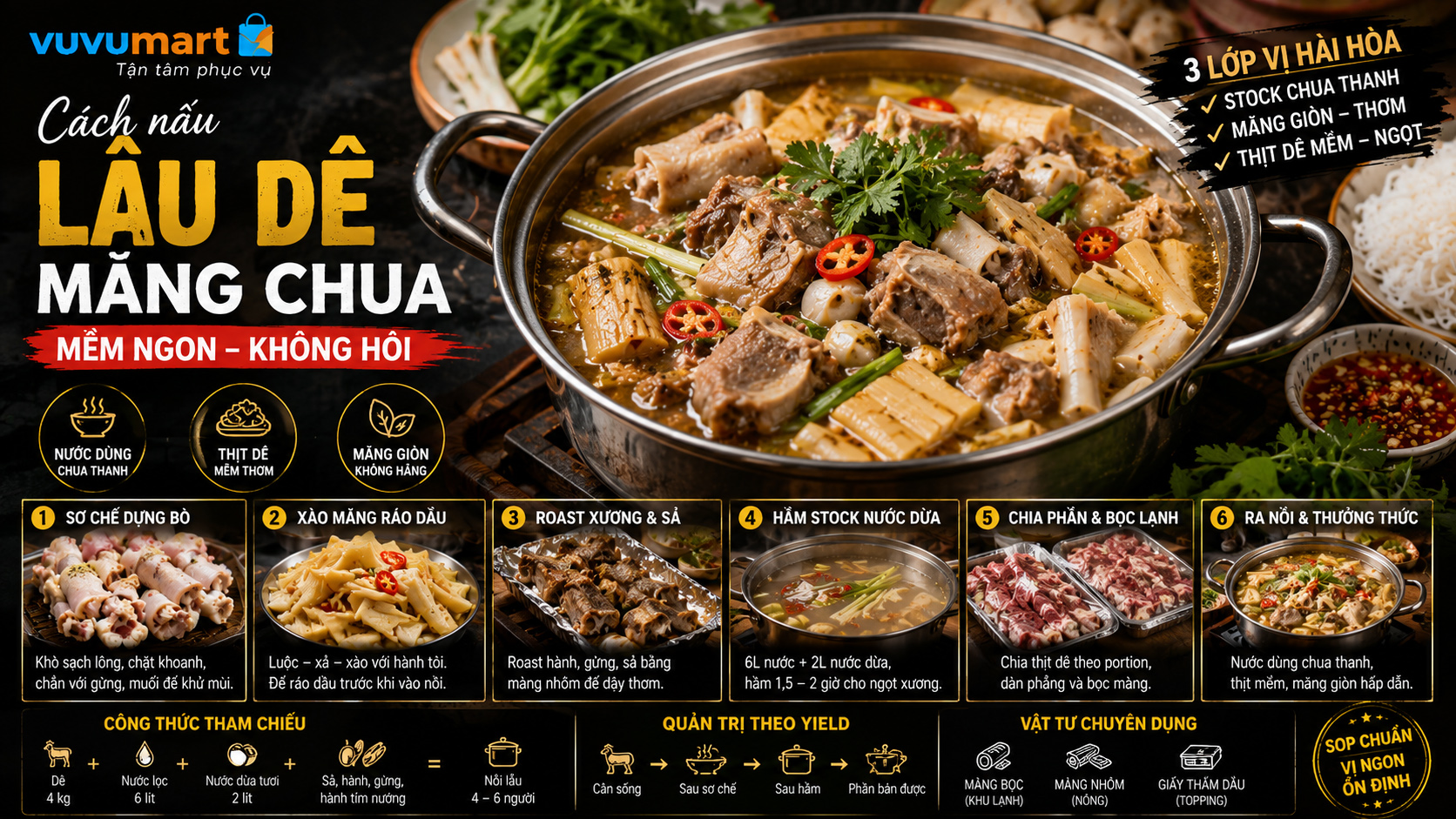 Lẩu dê măng chua chua cay bắt vị, thịt mềm và măng giòn không hăng 44 Lẩu dê măng chua chua cay bắt vị, thịt mềm và măng giòn không hăng