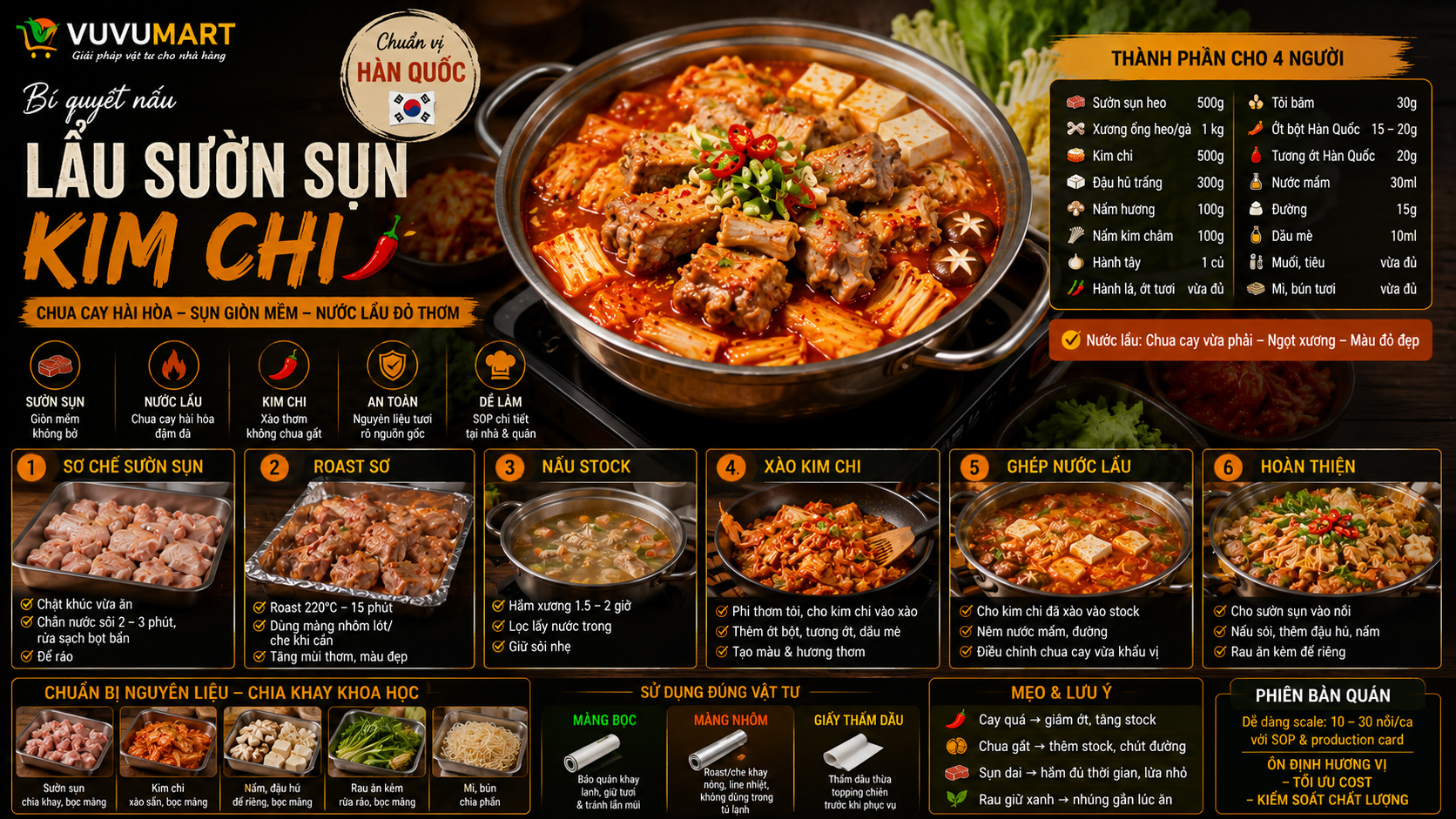 Lẩu sườn sụn kim chi chua cay, sụn giòn mềm và nước lẩu đỏ thơm cực cuốn 47 Lẩu sườn sụn kim chi chua cay, sụn giòn mềm và nước lẩu đỏ thơm cực cuốn