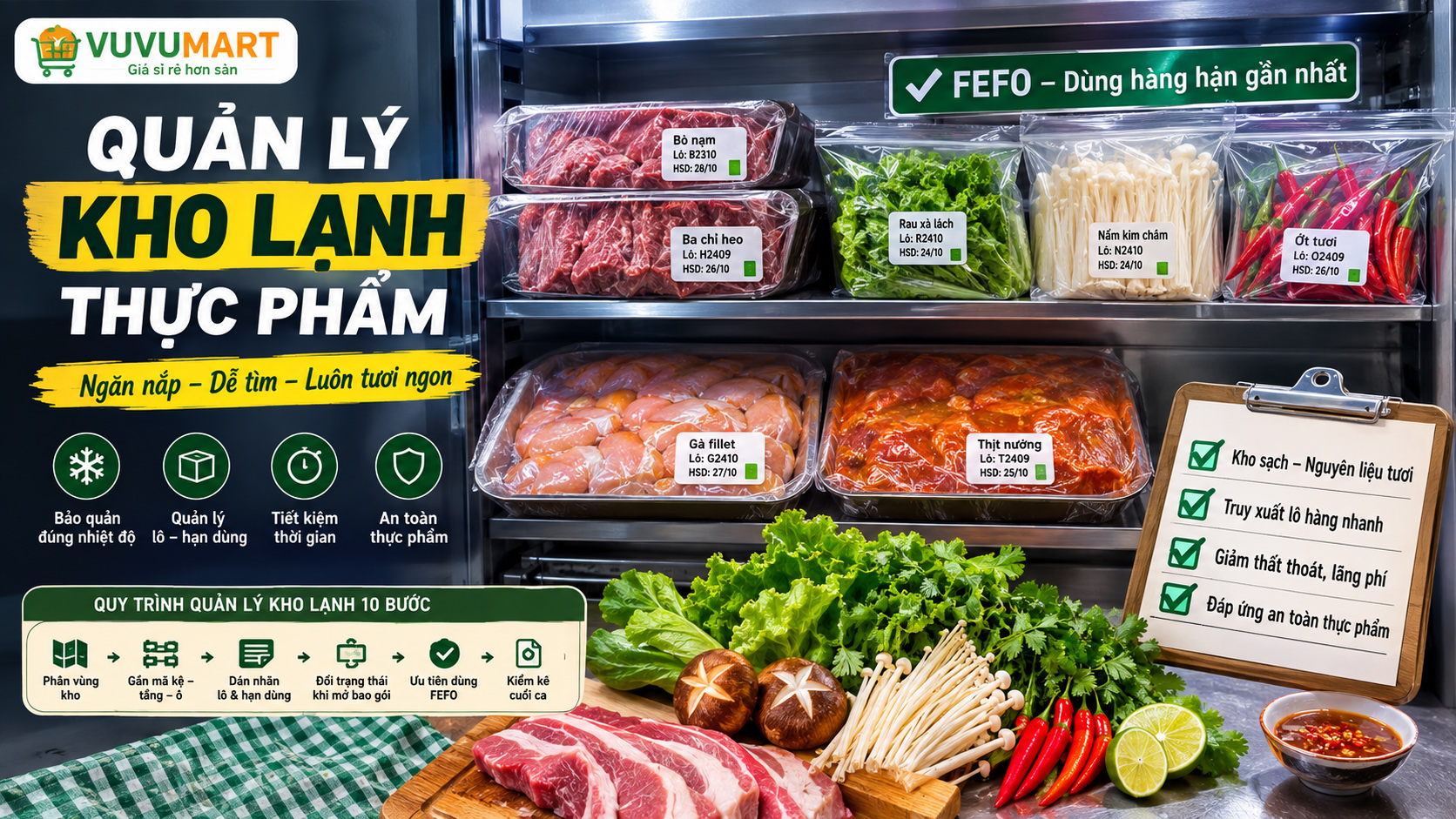 Quản Lý Kho Lạnh Thực Phẩm: Một Nhãn, Một Vị Trí, Một Lần Mở 43 Quản Lý Kho Lạnh Thực Phẩm Một Nhãn, Một Vị Trí, Một Lần Mở