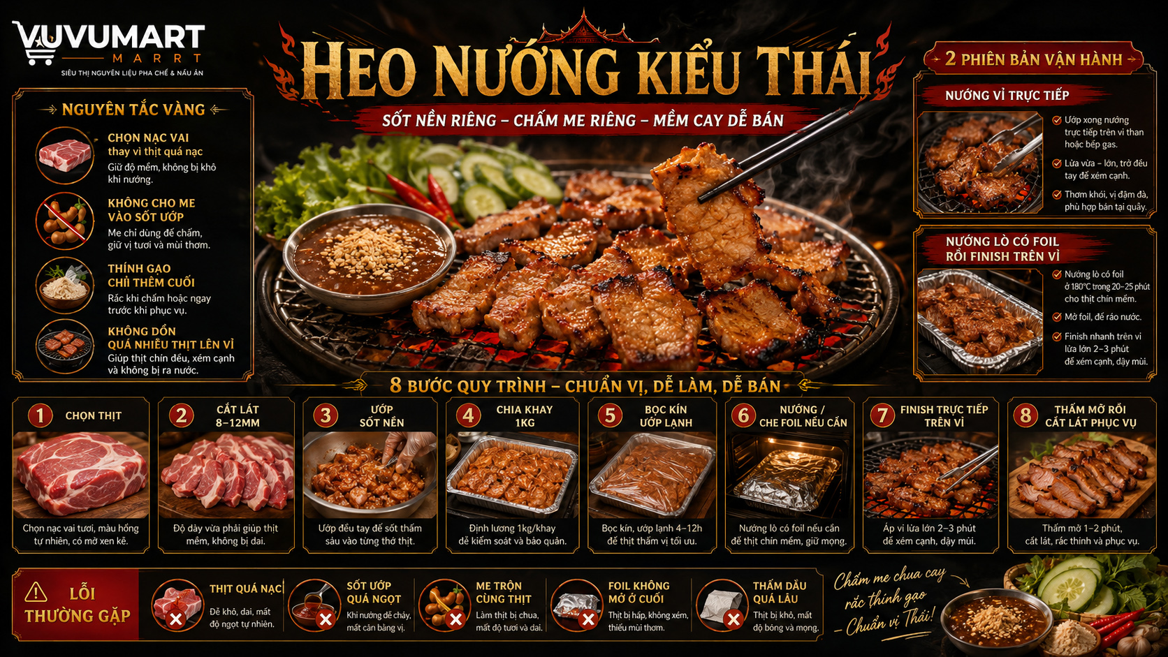 Thịt heo nướng kiểu Thái xém thơm, mềm ngọt và chấm me thính gạo cực cuốn 44 Thịt heo nướng kiểu Thái xém thơm, mềm ngọt và chấm me thính gạo cực cuốn