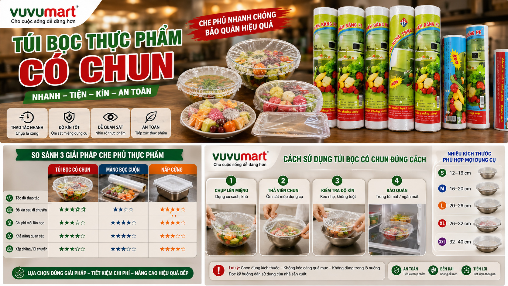 Túi Bọc Thực Phẩm Có Chun: Nhanh Hơn Màng, Nhưng Có Kín? 45 Túi Bọc Thực Phẩm Có Chun Nhanh Hơn Màng, Nhưng Có Kín