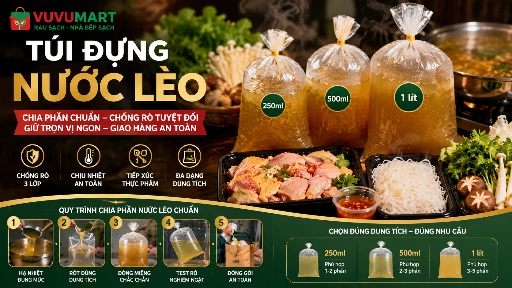 Túi Đựng Nước Lèo Cho Quán: Chọn Dung Tích, Chống Rò 43 Túi Đựng Nước Lèo Cho Quán Chọn Dung Tích, Chống Rò