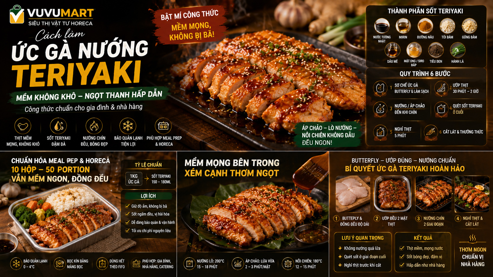 Ức gà Teriyaki nướng mềm mọng, sốt bóng và không bị bã thịt 45 Ức gà Teriyaki nướng mềm mọng, sốt bóng và không bị bã thịt