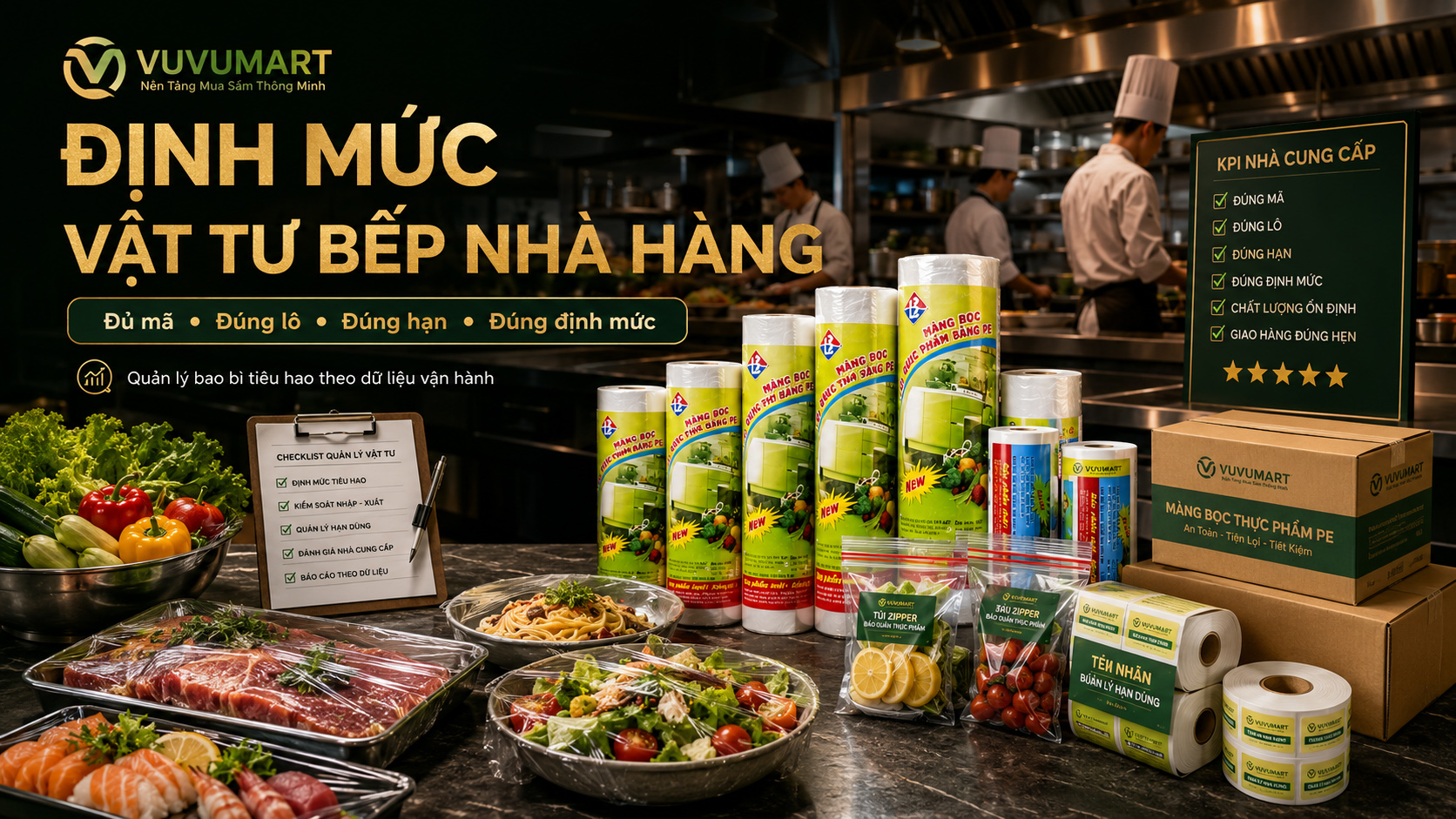 Vật Tư Tiêu Hao Nhà Hàng: Khóa Định Mức Túi, Màng Theo Ca 44 Vật Tư Tiêu Hao Nhà Hàng Khóa Định Mức Túi, Màng Theo Ca